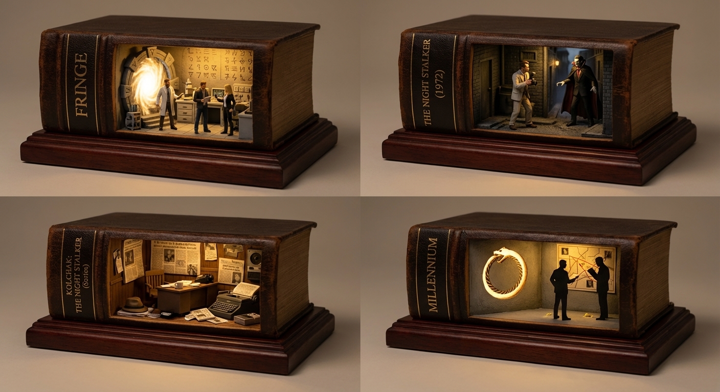 Function Recommend(x) Variable Return: 2x2 Grid Carved Book-block Dioramas, Each sample 1