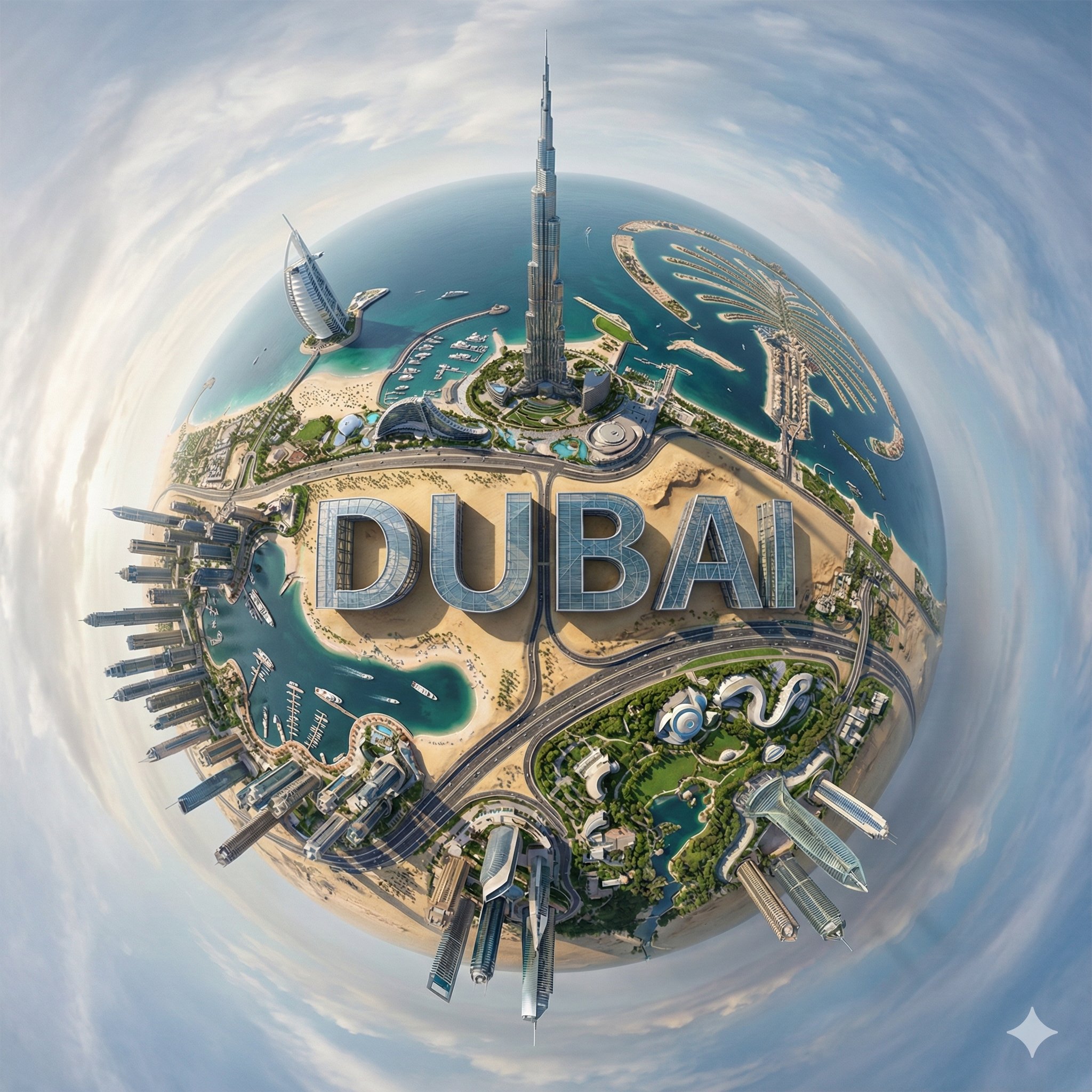 Hyperrealistic, Surreal Spherical Panorama OF Subject, With Its Most Iconic sample 4