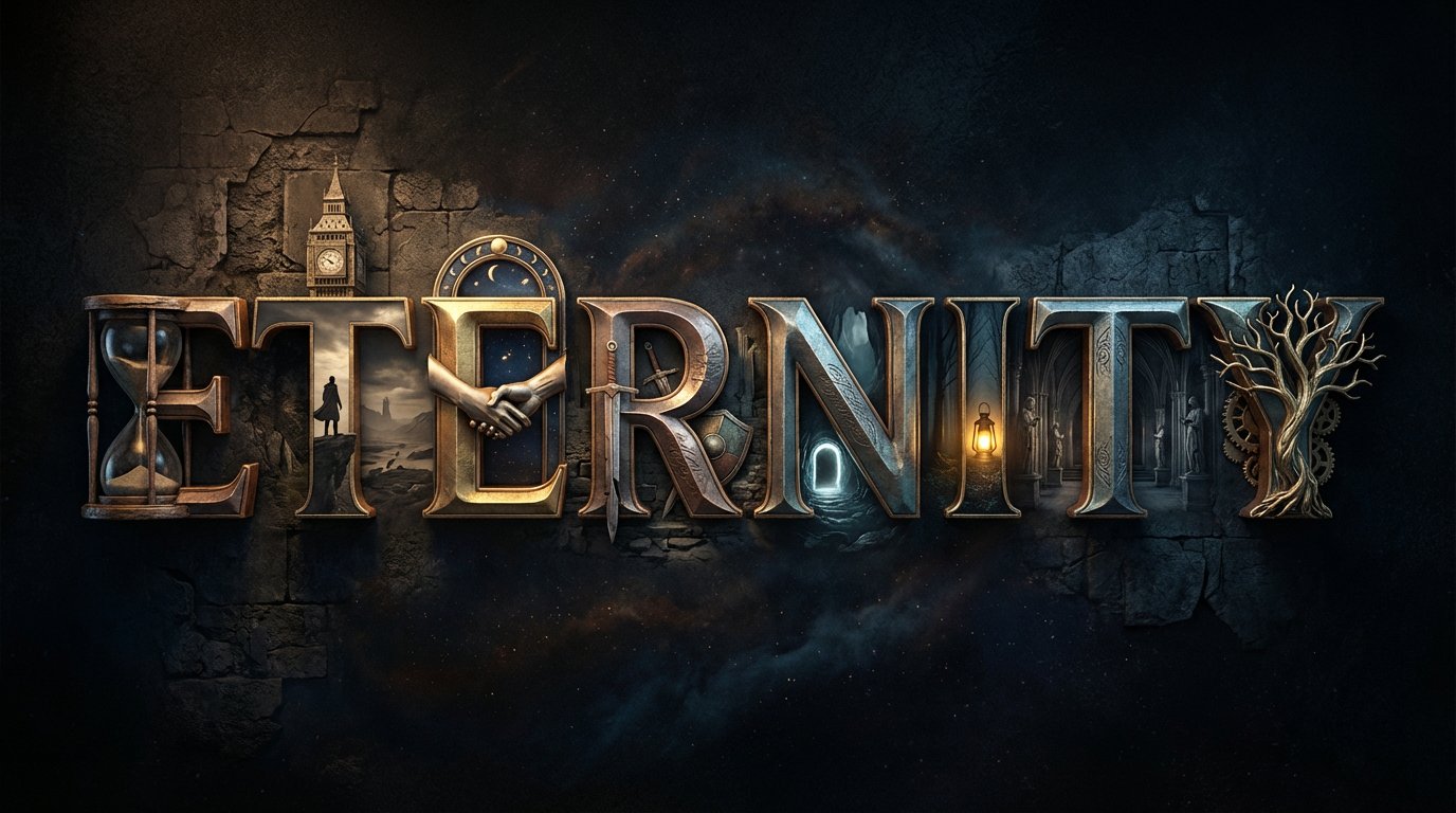 High-quality 3D Metallic Typography Composition OF The Title Subject, Set sample 3