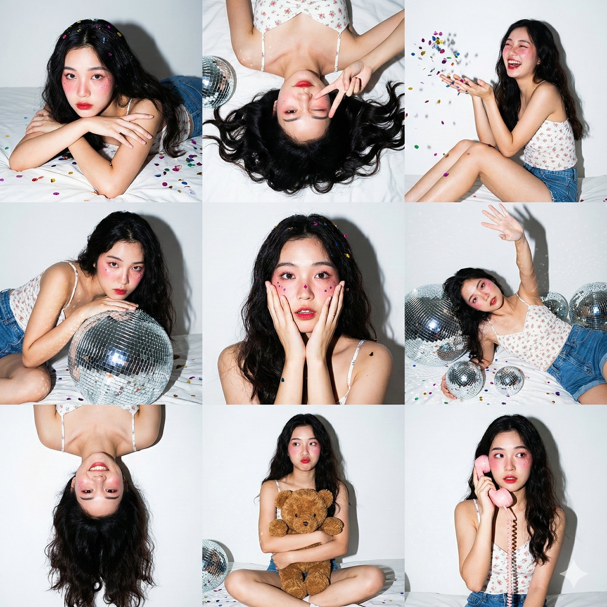 3x3 Photo Collage / 9-panel Grid., sample 1