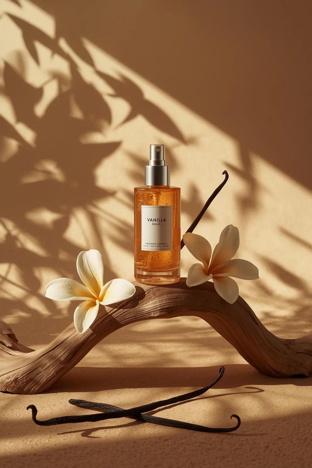 - Ultra-cinematic Luxury Skincare Product Photography OF A Translucent Amber sample 4