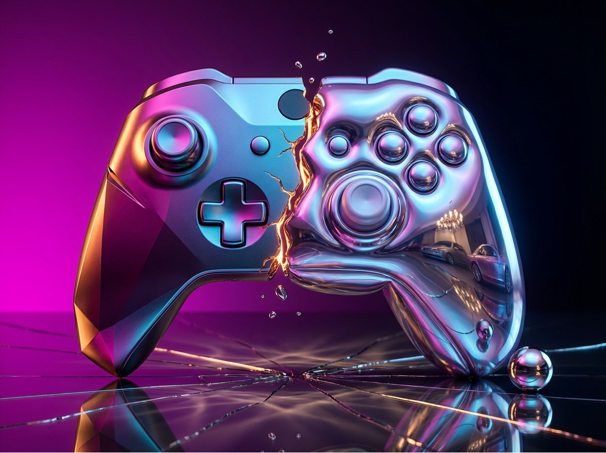 Subject IN Color-shifting Chrome Subject Captured Mid-transformation: Left Side Rigid sample 4