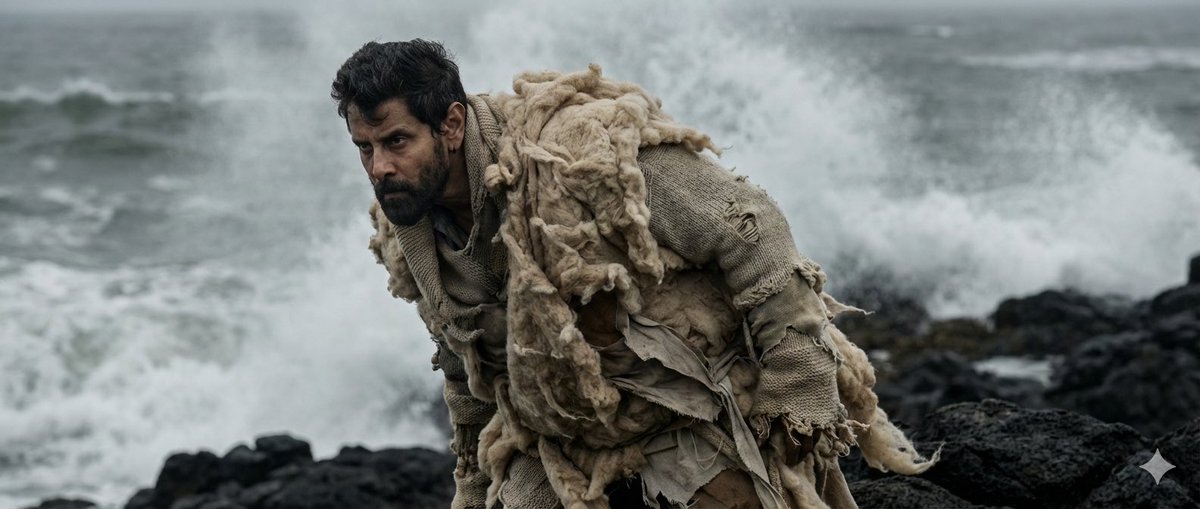 Wide Shot, Subject Acts AS AN Anchor Against A Raging sample 2