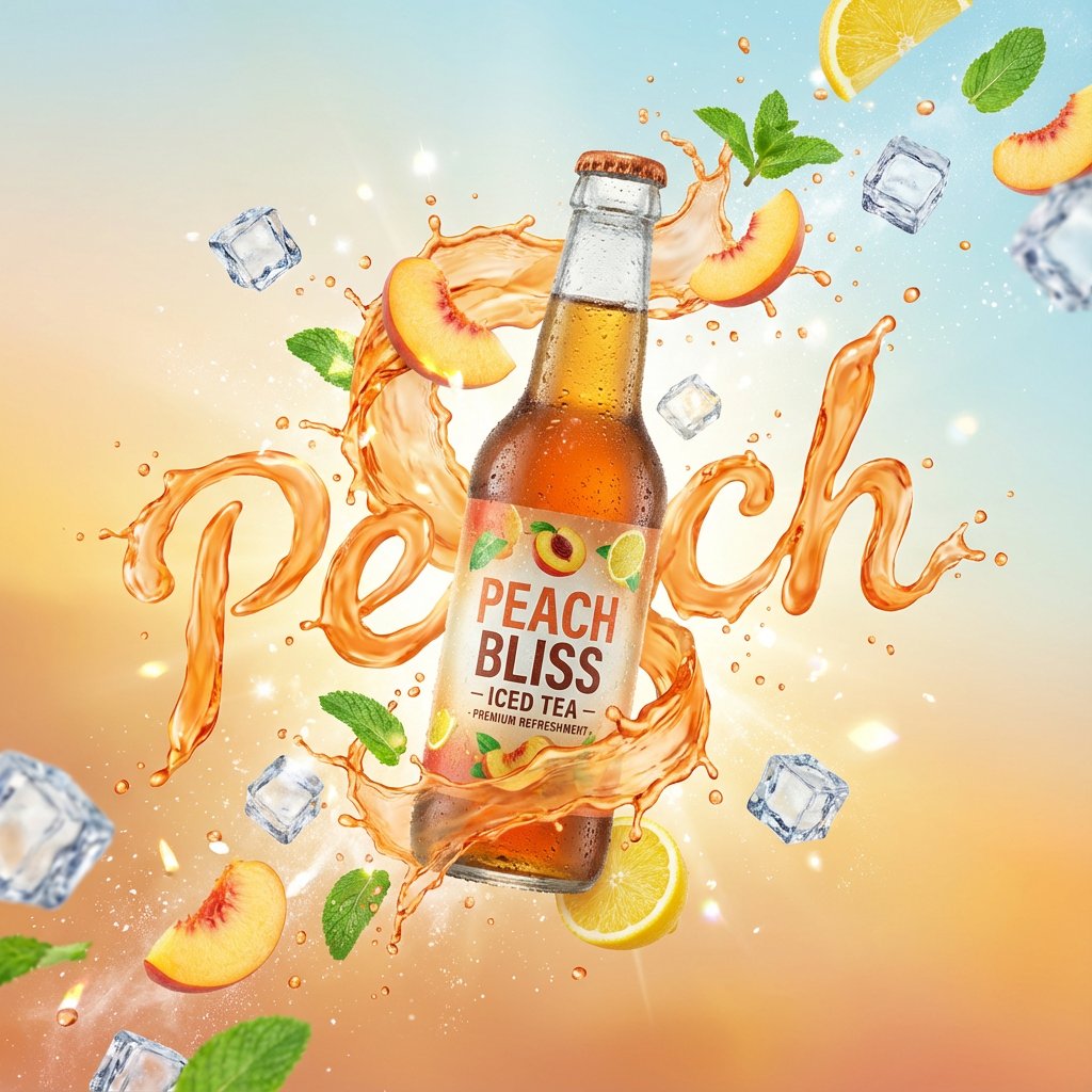 Vibrant, High-end Advertising Visual OF A Subject Can/bottle Floating Dynamically sample 3