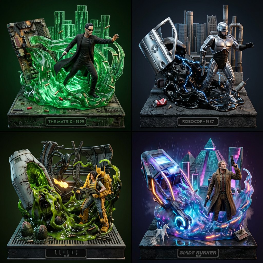 Illustration & 3D Prompt Template sample 1