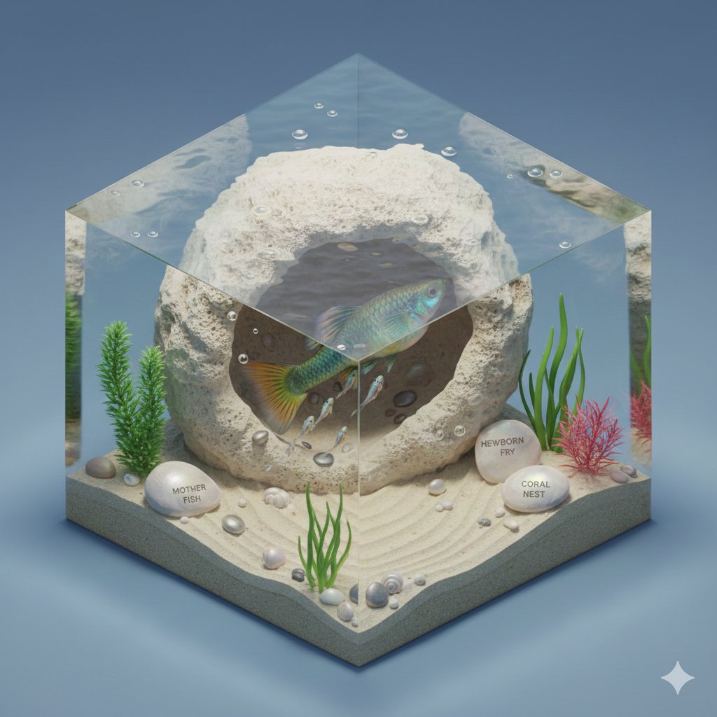 Isometric Miniature Nature Diorama Showing A Mother Subject Feeding Newborn sample 2