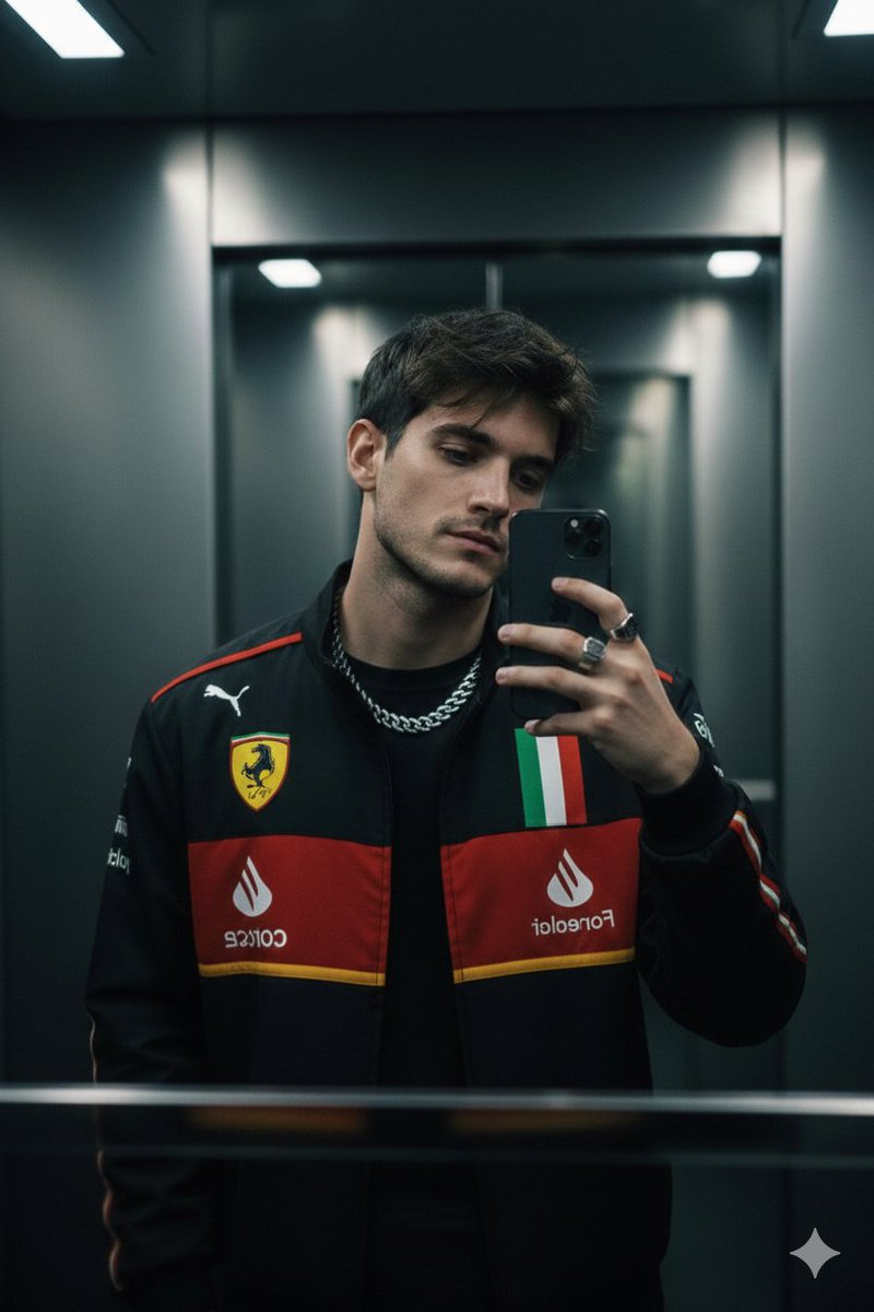 Moody Cinematic Mirror Selfie OF A Stylish Young Man Use sample 1