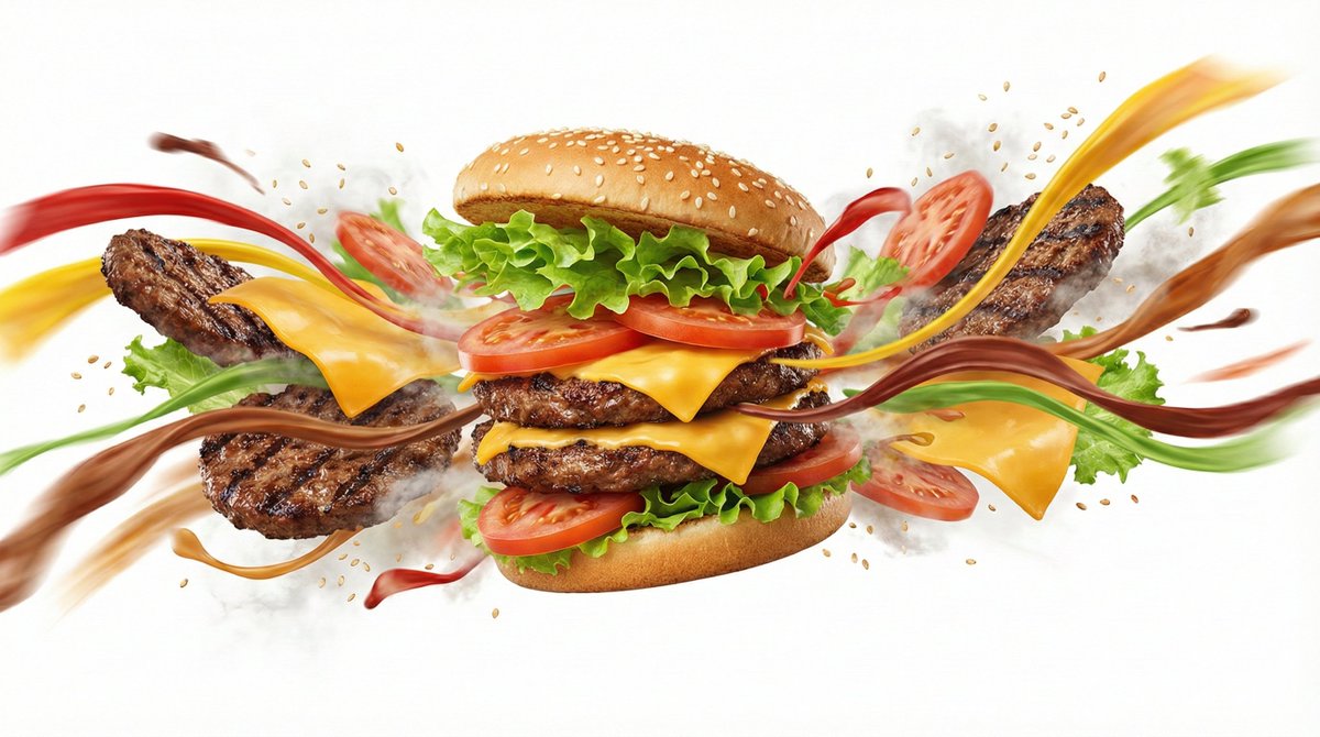 Dynamic Flavor Wave Composition OF Subject, With Colorful Energy Ribbons, sample 4