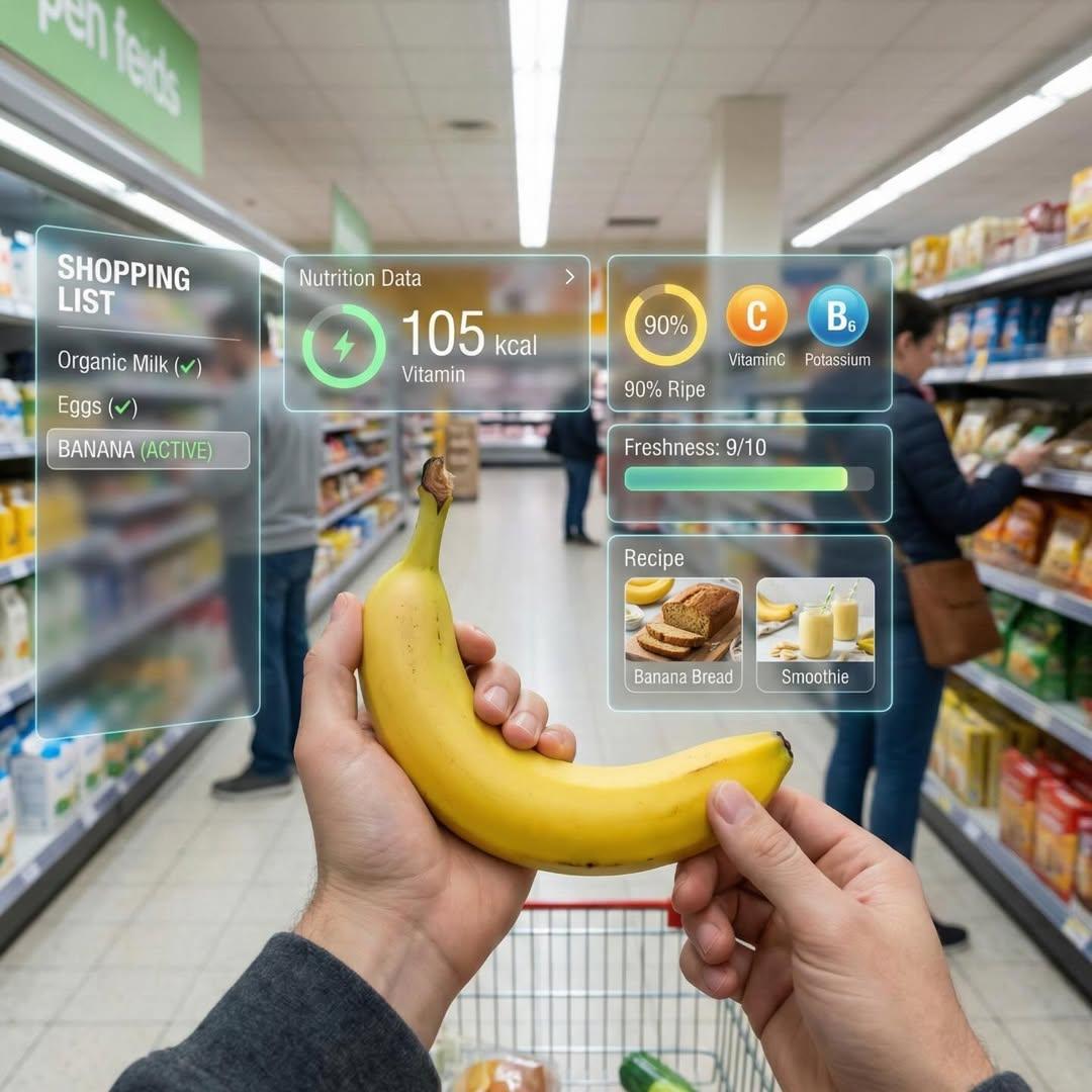 First-person Perspective Inside A Brightly Lit Supermarket Aisle. Realistic Human sample 3
