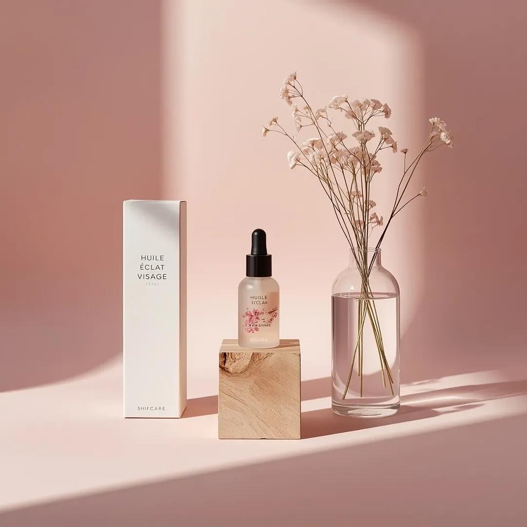 Ultra-realistic Minimalist Studio Product Photography OF A Small Transparent Glass sample 4