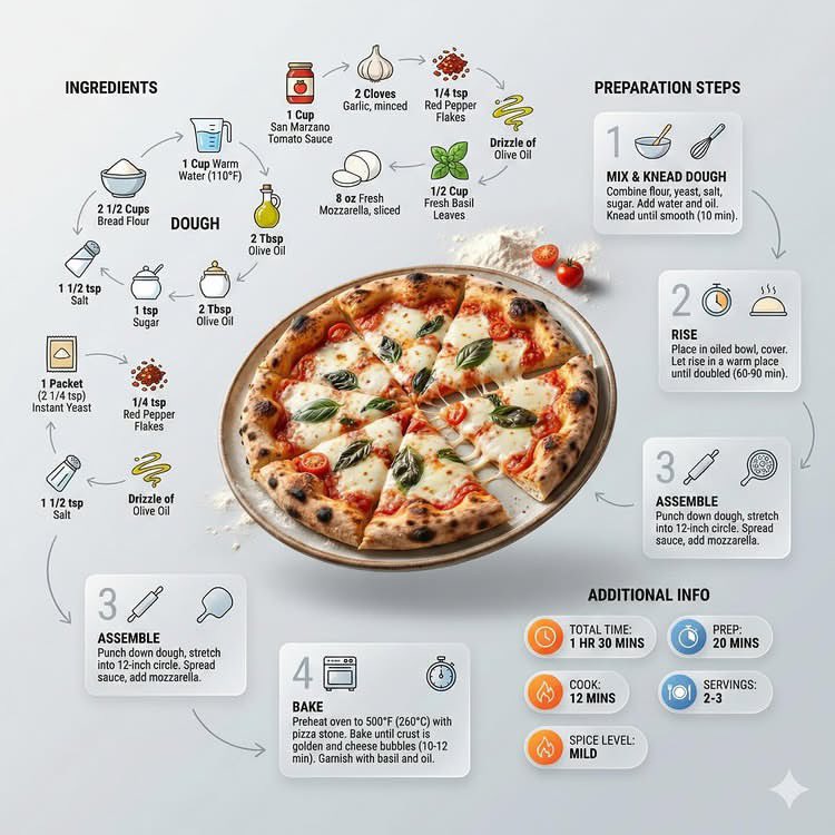 Ultra-clean Modern Recipe Infographic. sample 1