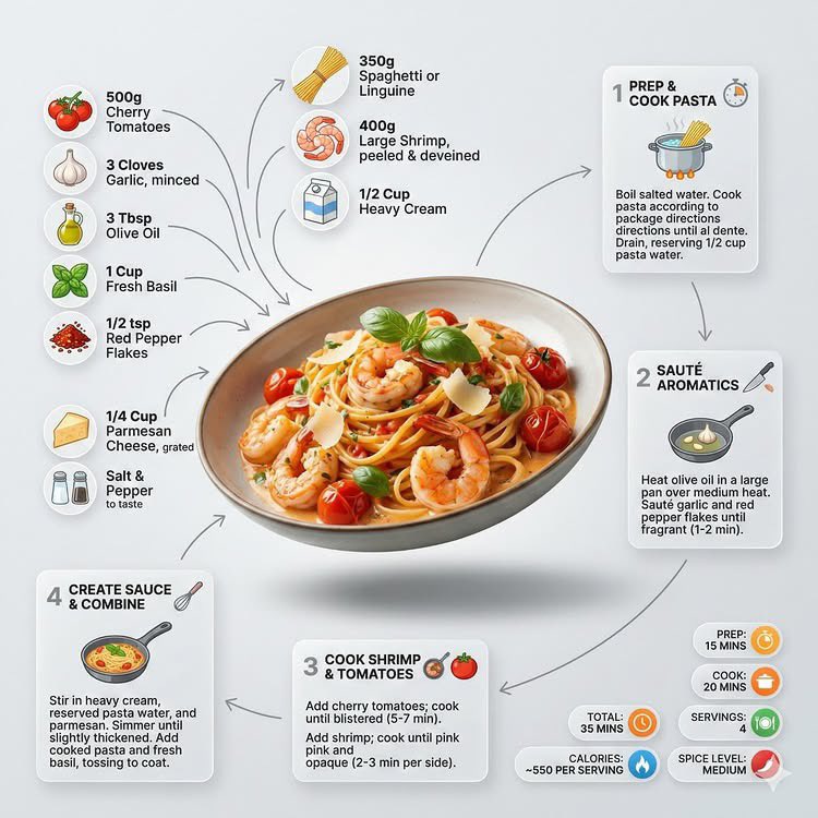 Ultra-clean Modern Recipe Infographic. sample 4