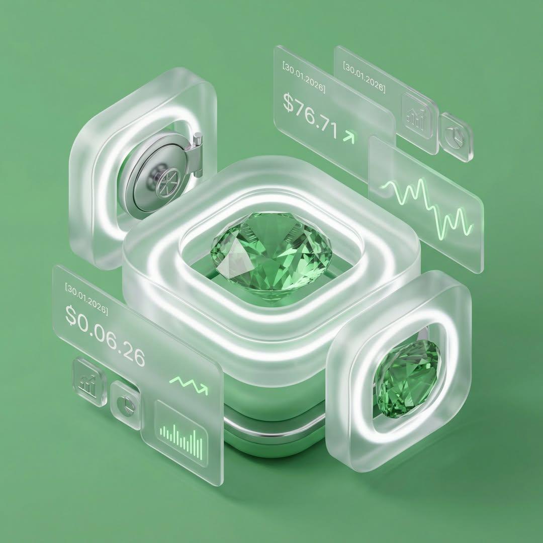 Refined 3D Isometric Composition (45° Angle) IN A Glassmorphism + sample 3