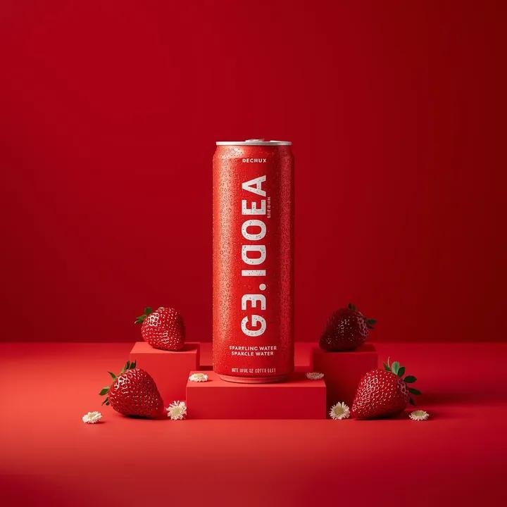 Premium Studio Product Photograph OF A Tall, Slim Red Aluminum sample 4