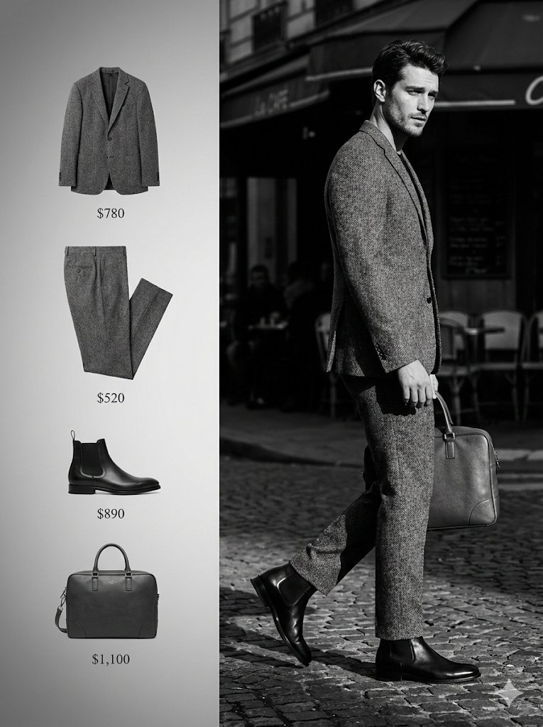 High-fashion Black And White Editorial Campaign Image With A 3:4 sample 2