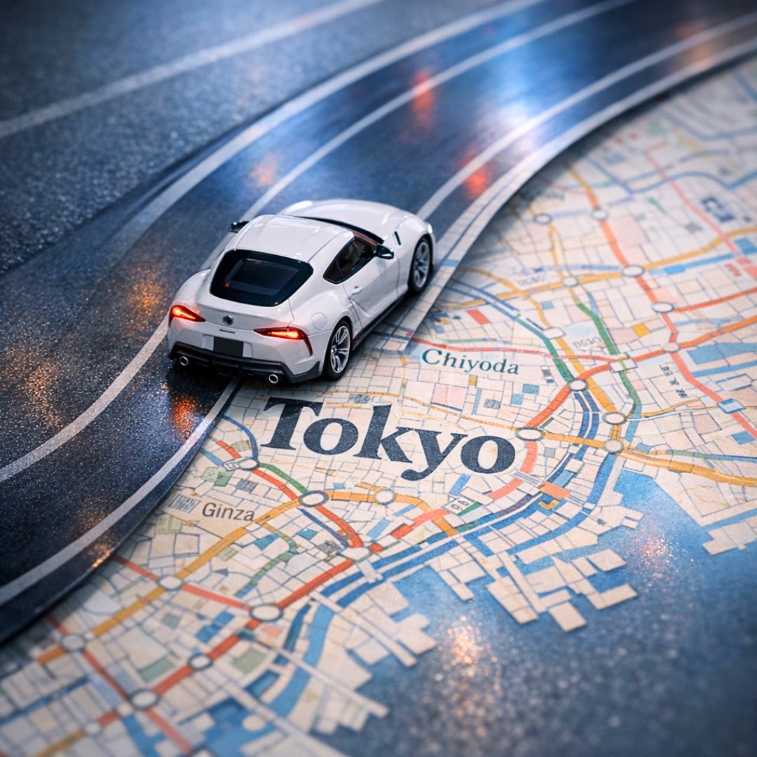 Surreal, Hyper-realistic Close-up Scene OF A Miniature Subject Driving Along sample 2