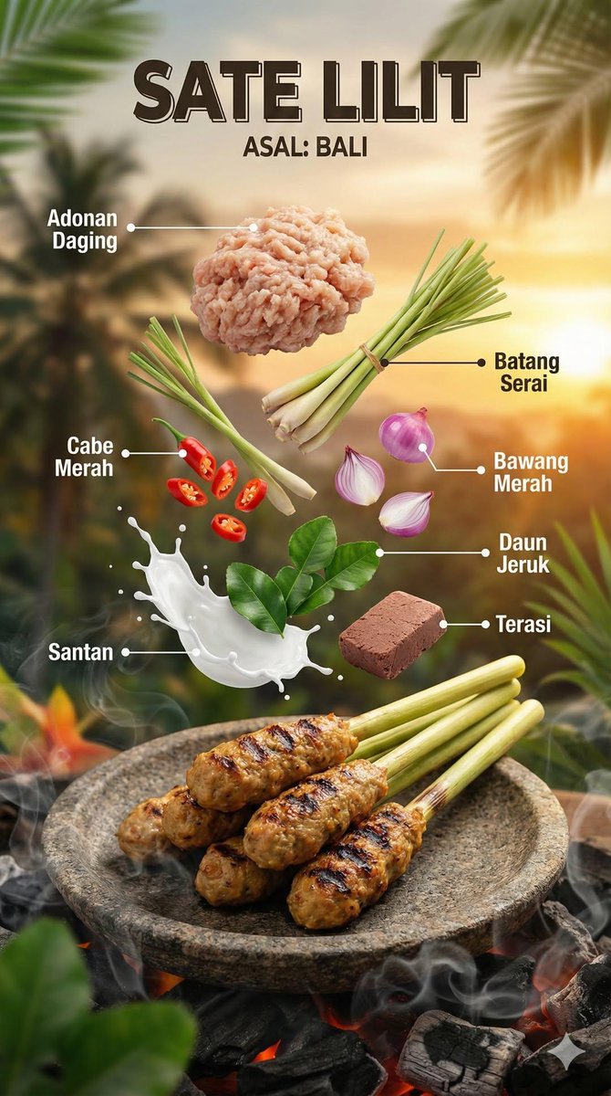 Ultra-realistic Cinematic Food Photography OF A Traditional Indonesian Dish, Presented sample 2