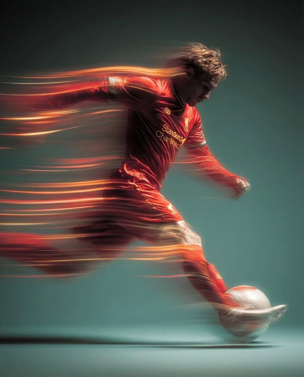 Panning Shot OF A Mysterious Soccer Player IN Red Proffesional sample 2