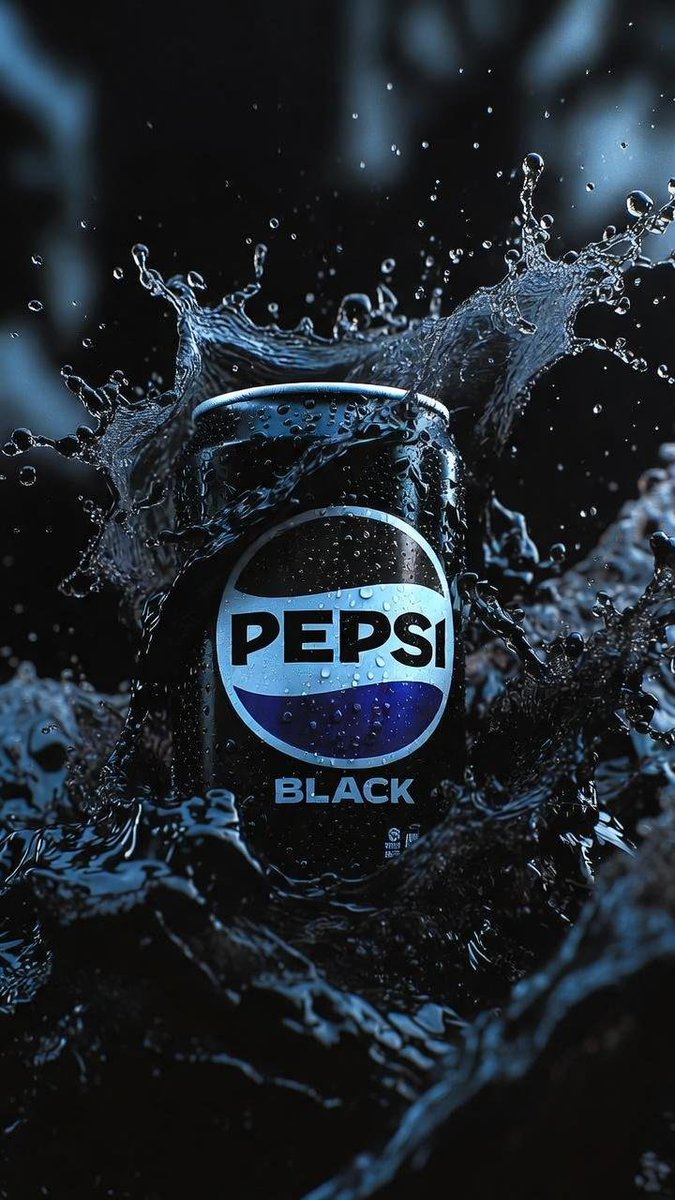 Hyper-realistic Cinematic Product Photograph OF A Pepsi Black Can, Front-facing sample 2