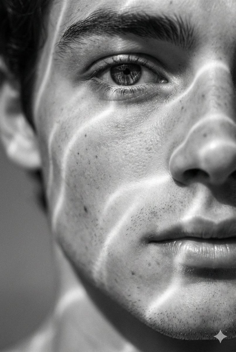 Hyperrealistic 8K Black And White Extreme Close-up Portrait OF A sample 1