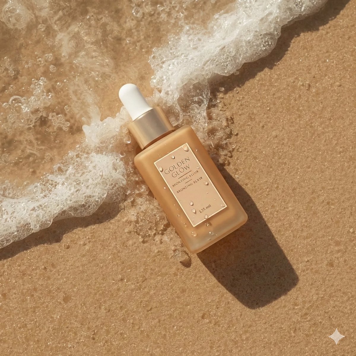 Ultra-realistic Summer Skincare Product Photography OF A Bronzing Drop Bottle sample 3
