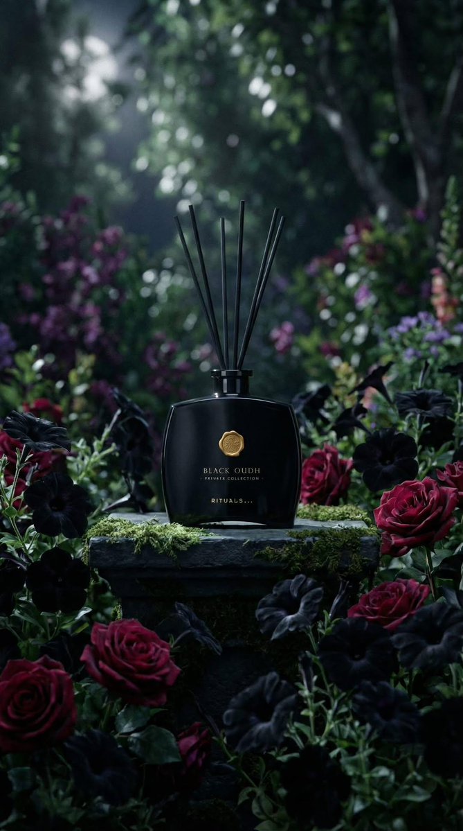 Ultra-realistic Luxury Product Photography OF A Black Glass Reed Diffuser sample 2