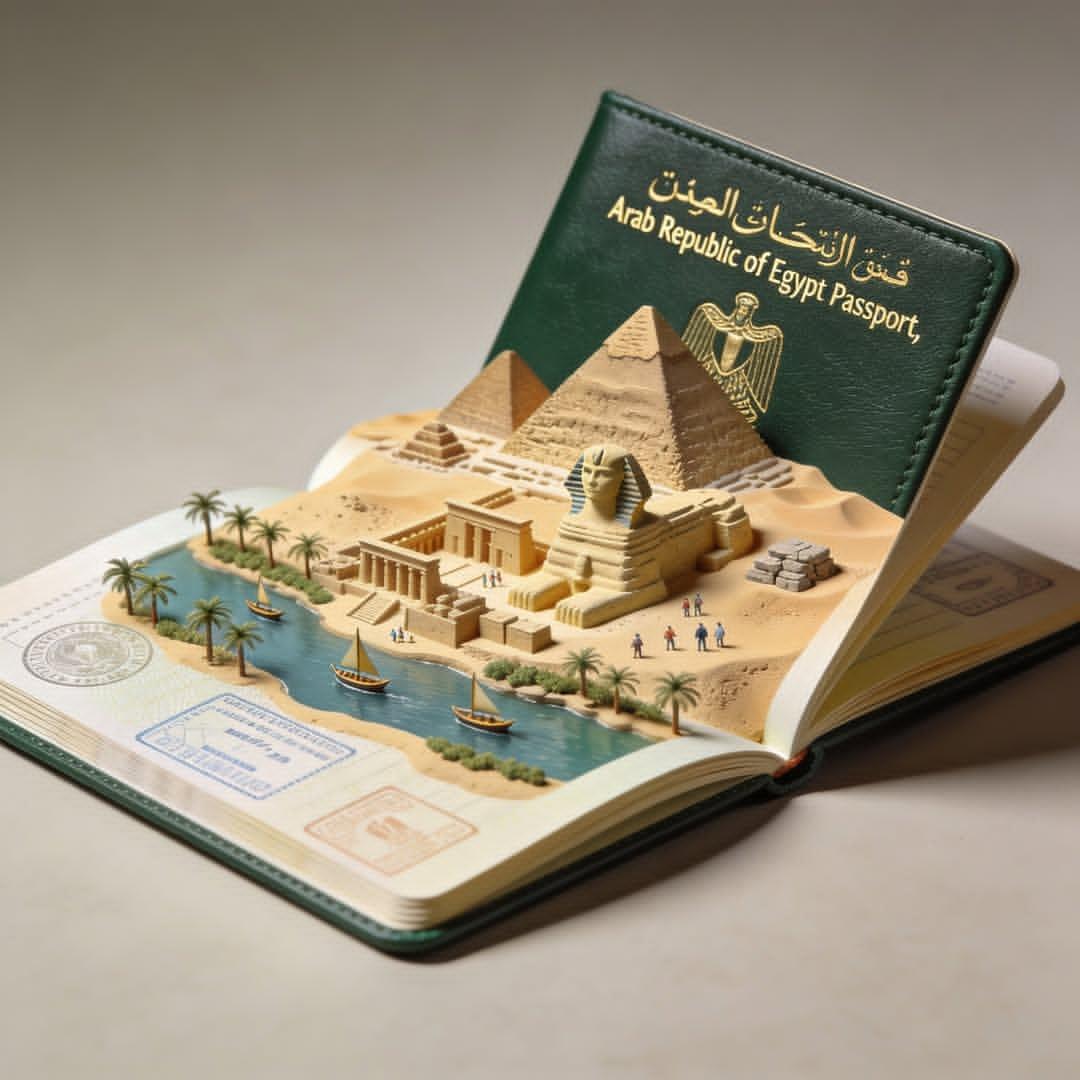 Hyper-realistic open COUNTRY passport on a studio surface, with gold-embossed “Official Passport... thumbnail 3