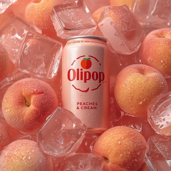 Ultra-realistic Commercial Product Photography OF A Pastel Peach-colored Soda Can sample 3