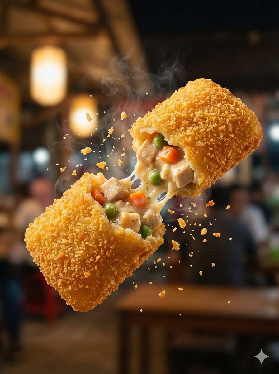 Ultra-realistic High-speed Food Photography OF A Crispy Golden Fried Snack sample 3
