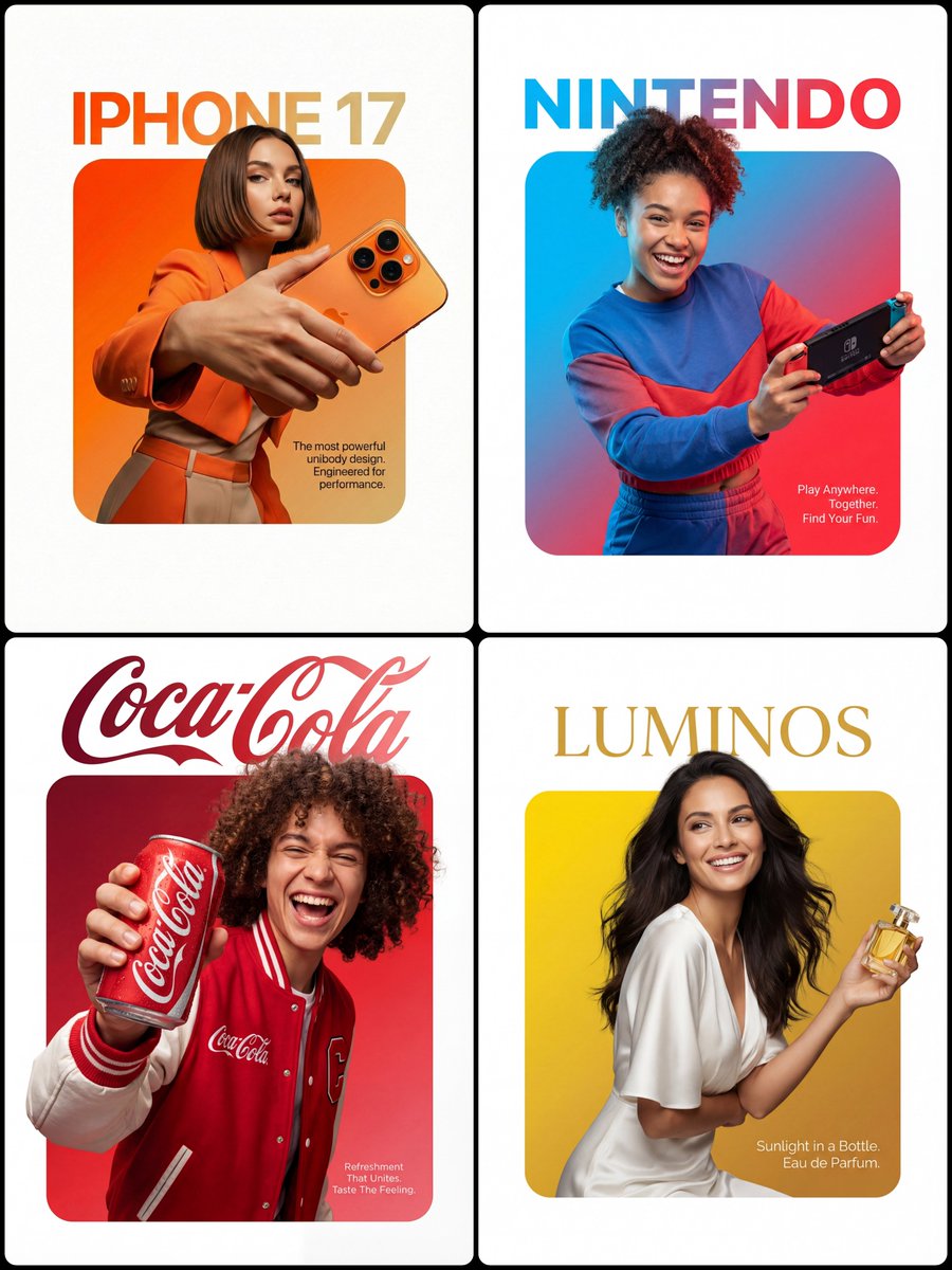 Professional High-end Graphic Design Advertisement Composition ON A Pure Solid sample 1