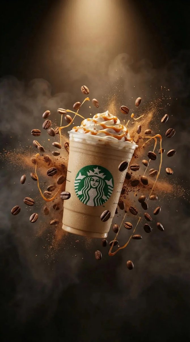 Ultra-realistic Commercial Product Photography OF A Caramel Frappuccino IN A sample 2
