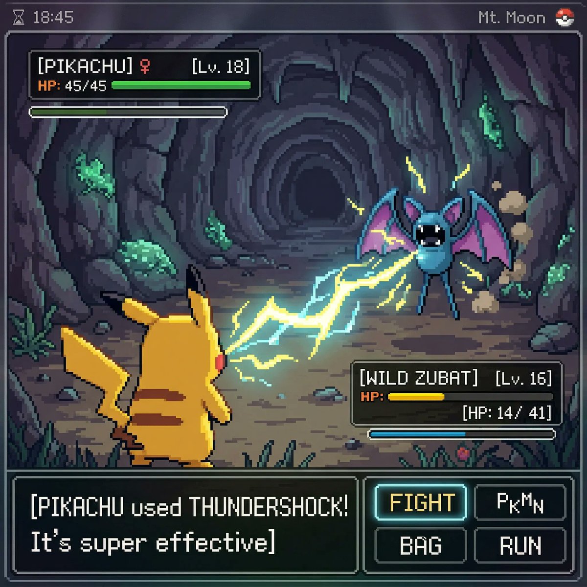 Inspired BY A Classic Pokemon Gameboy Screenshot But Its Highly sample 3