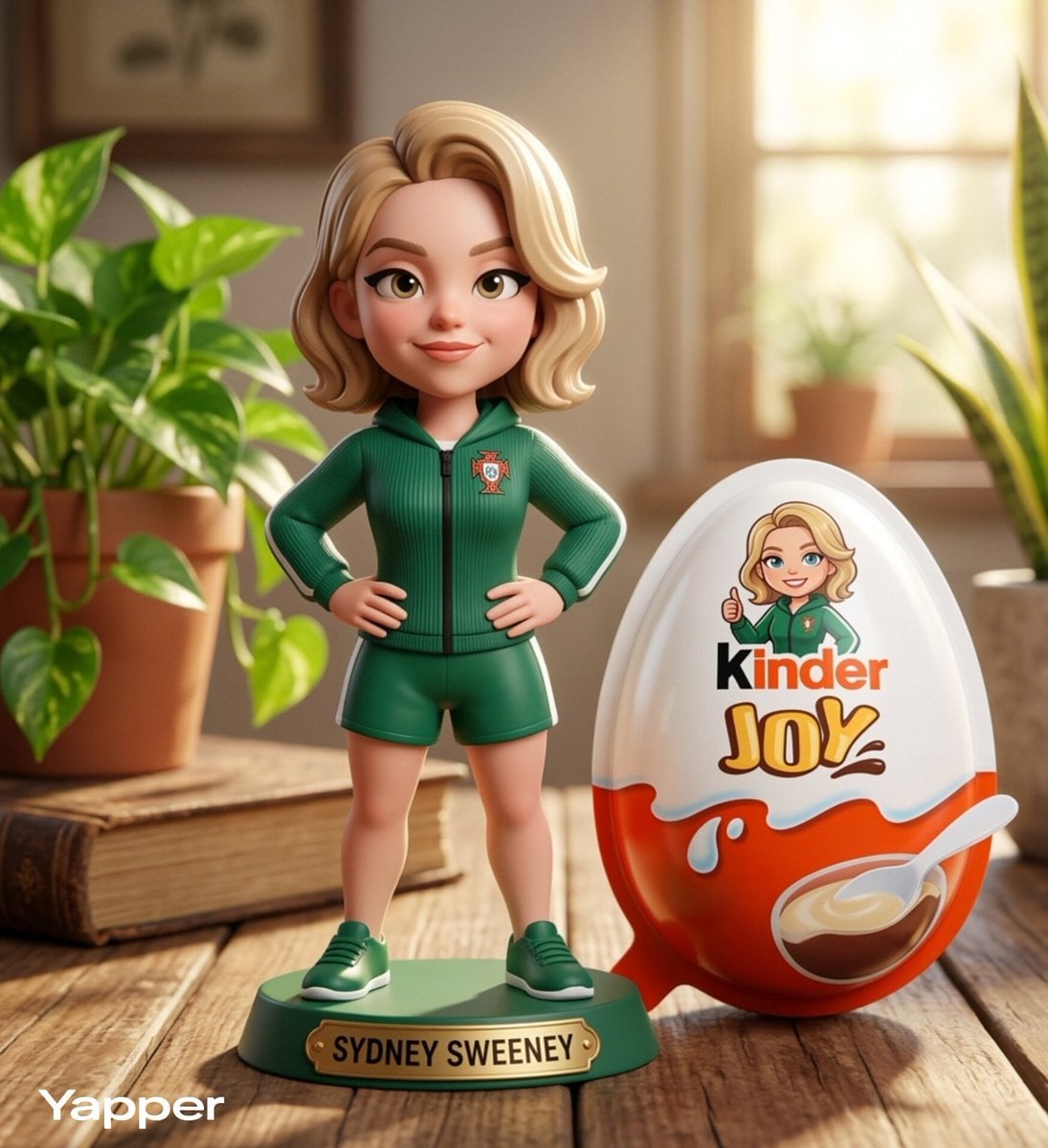 A cute stylized 3D collectible figurine inspired by Cristiano Ronaldo, with short styled hair an... thumbnail 2