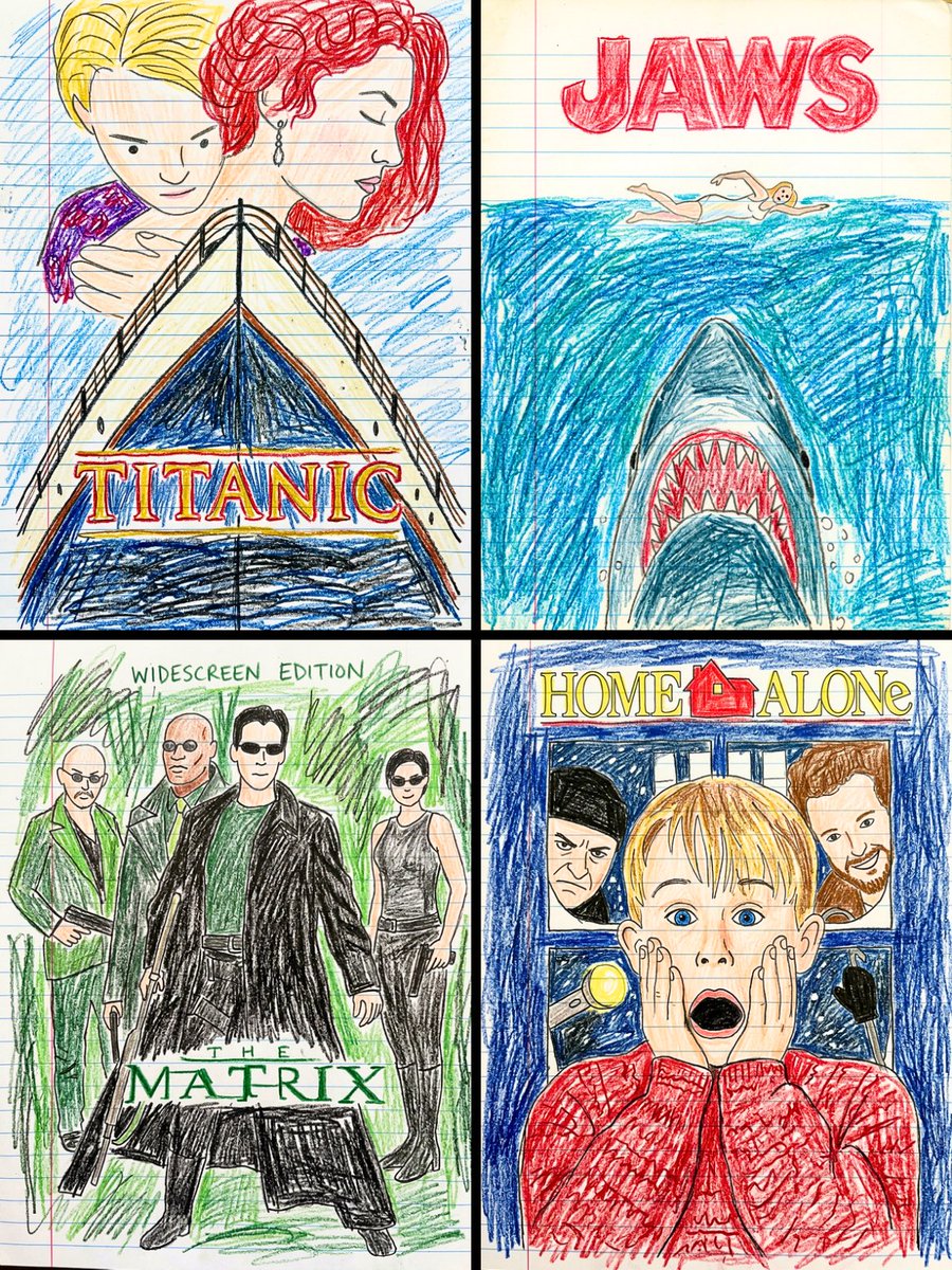 Transform This Movie Poster Into A Child’s Crayon Drawing ON sample 1