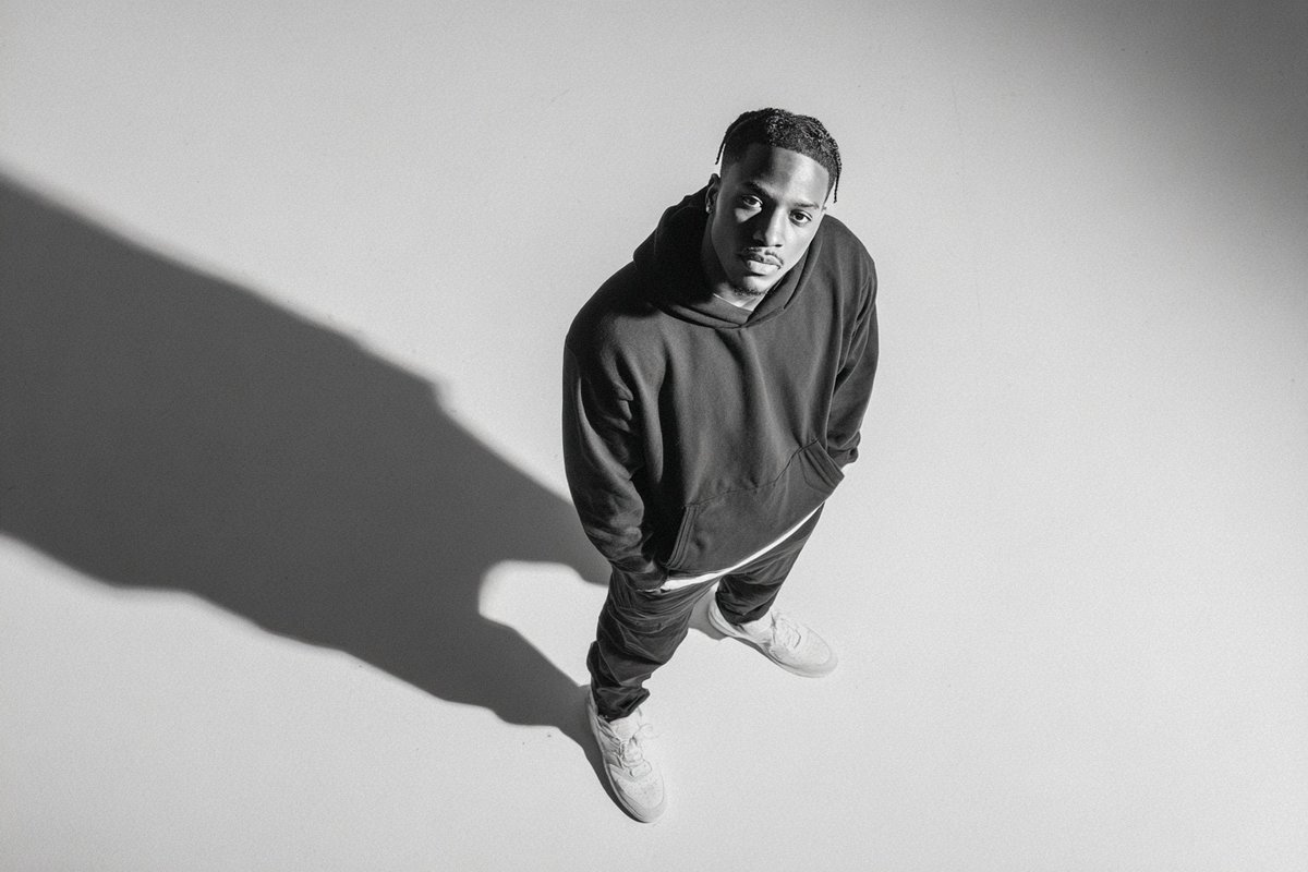 Subject Photographed From A 35-degree Overhead Angle, Standing Alone IN sample 1