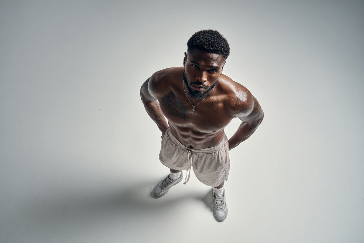 Subject Photographed From A 35-degree Overhead Angle, Standing Alone IN sample 4