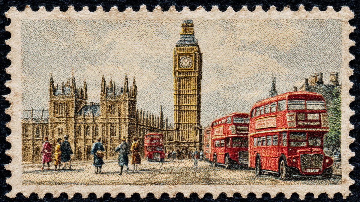 Vintage Postage Stamp Depicting Subject. sample 2