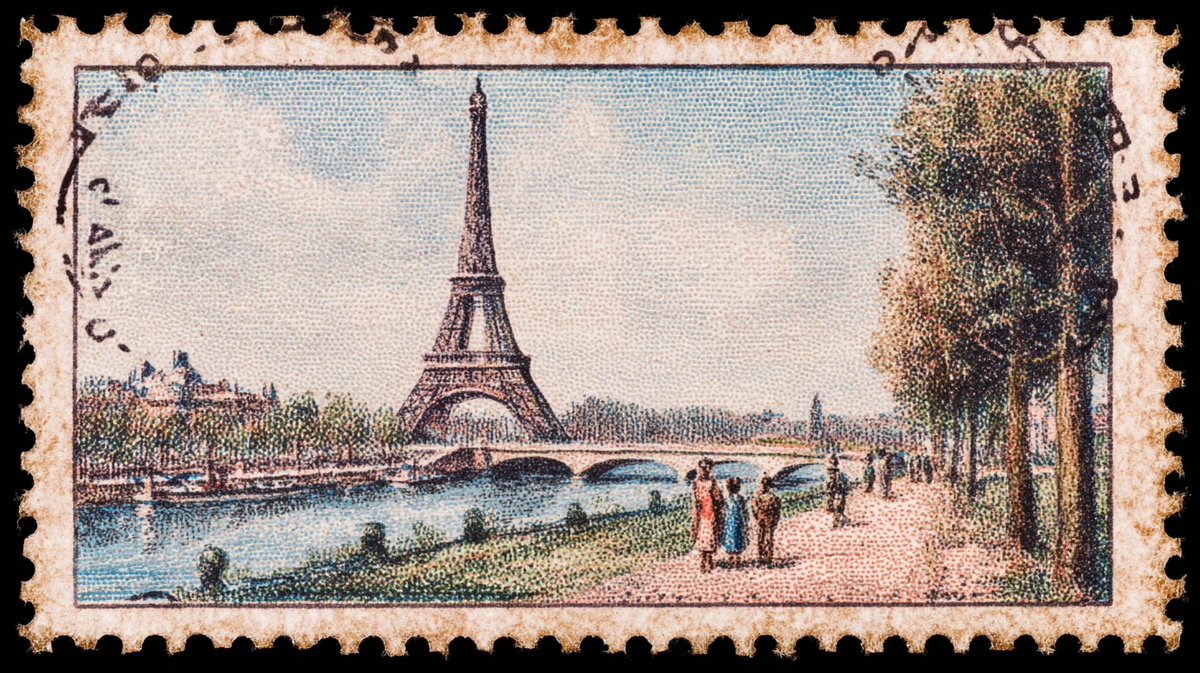 Vintage Postage Stamp Depicting Subject. sample 4