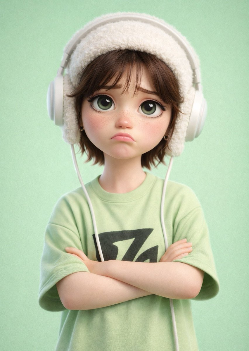 Stylized 3D Cartoon Character OF A Subject With Big Expressive sample 1