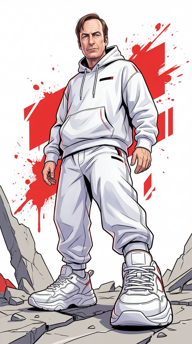 Dynamic Full-body Urban Illustration OF A Man (use The Exact sample 4