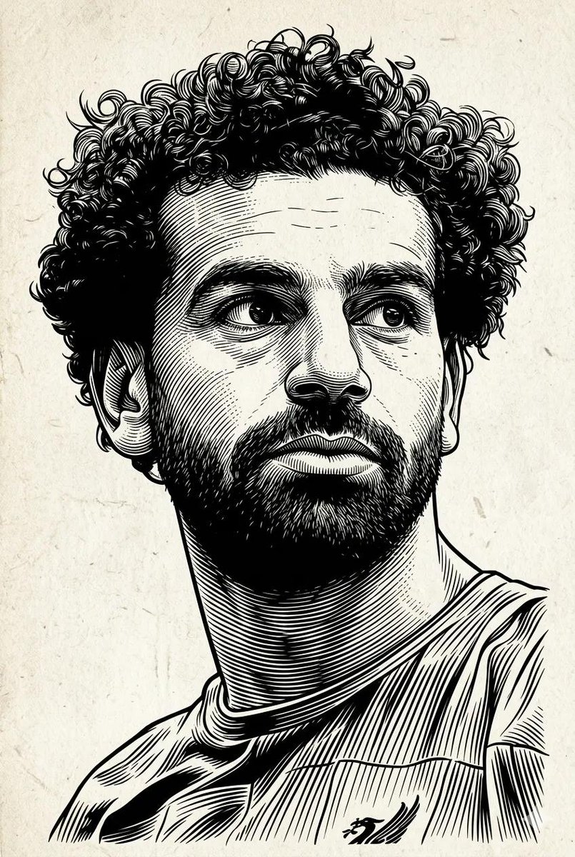 Black And White Engraved Portrait Illustration OF A Person. sample 2