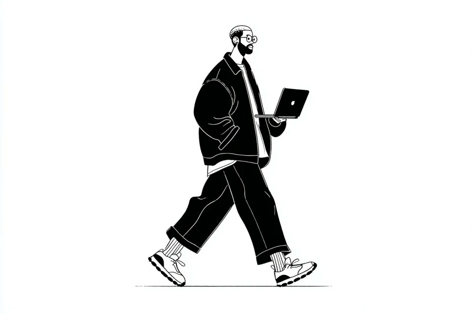 Simple Black-and-white Illustration OF A Subject IN Subject, Subject, With sample 3