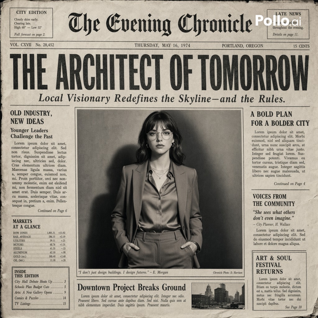 The Most Realistic Front Page Design OF A Vintage Newspaper sample 1