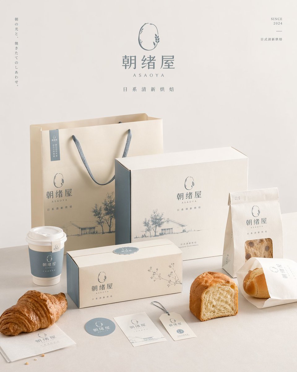 请为品牌主题、类目为主题创作一张高审美、高完成度的「品牌包装系统展示图」 sample 3