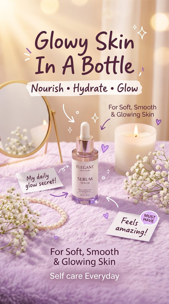 Luxury Aesthetic Skincare Advertisement,soft Pastel Background, Warm Golden Sunlight, Dreamy sample 2