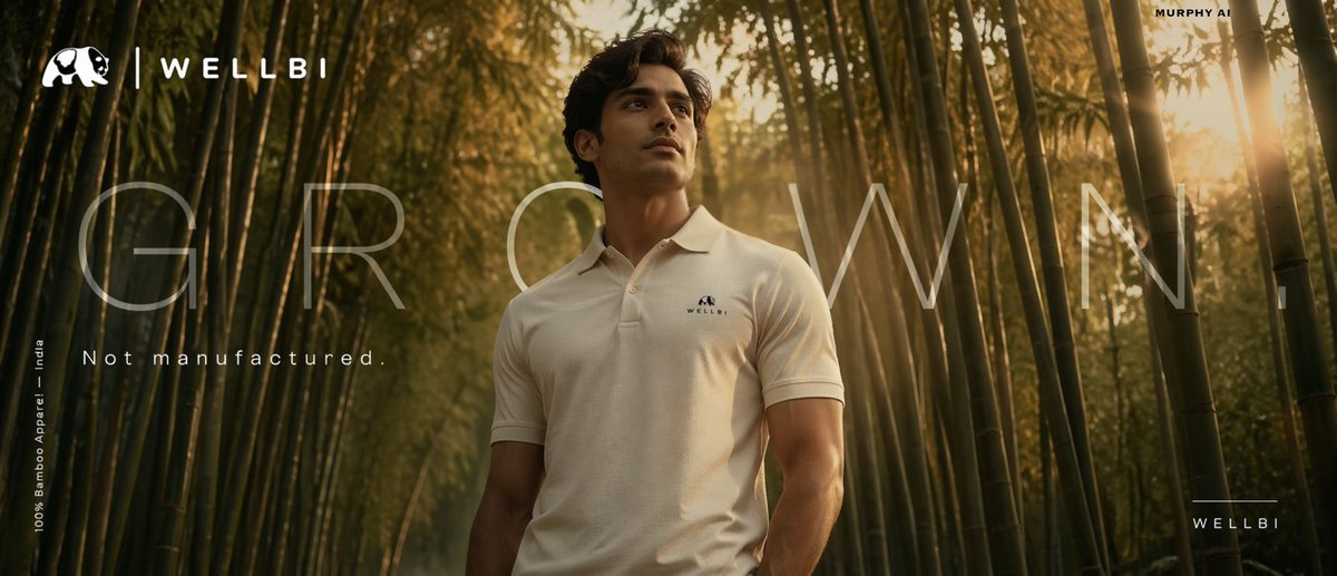 Cinematic Product Poster For Wellbi, Indias Premium Bamboo Apparel Brand. sample 1