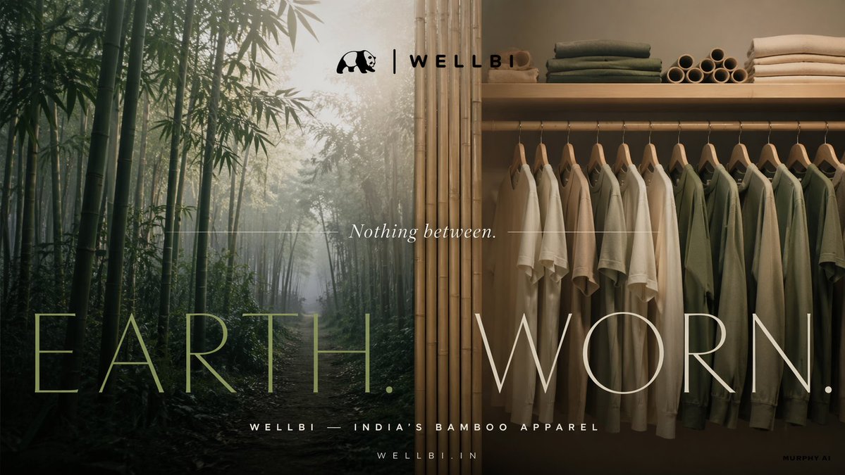 Cinematic Product Poster For Wellbi, Indias Premium Bamboo Apparel Brand. sample 2