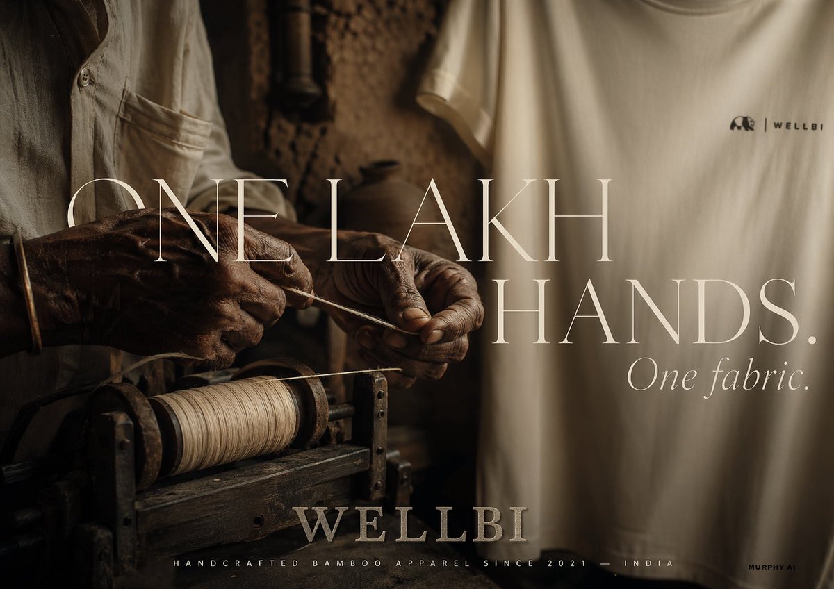 Cinematic Product Poster For Wellbi, Indias Premium Bamboo Apparel Brand. sample 4