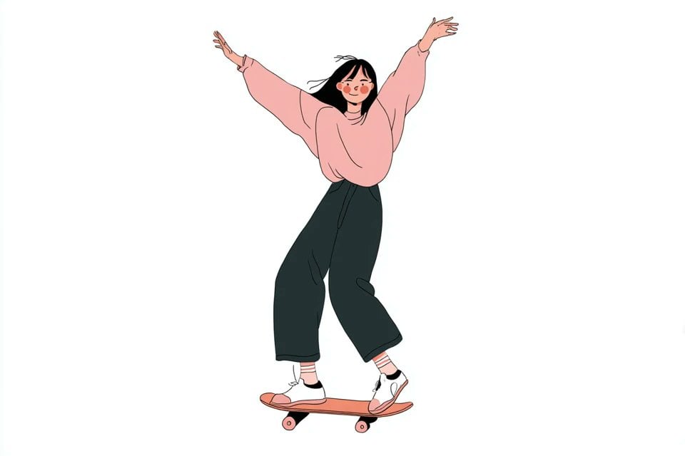 A simple illustration of a subject in outfit, doing action, with a facial expression expression,... thumbnail 4