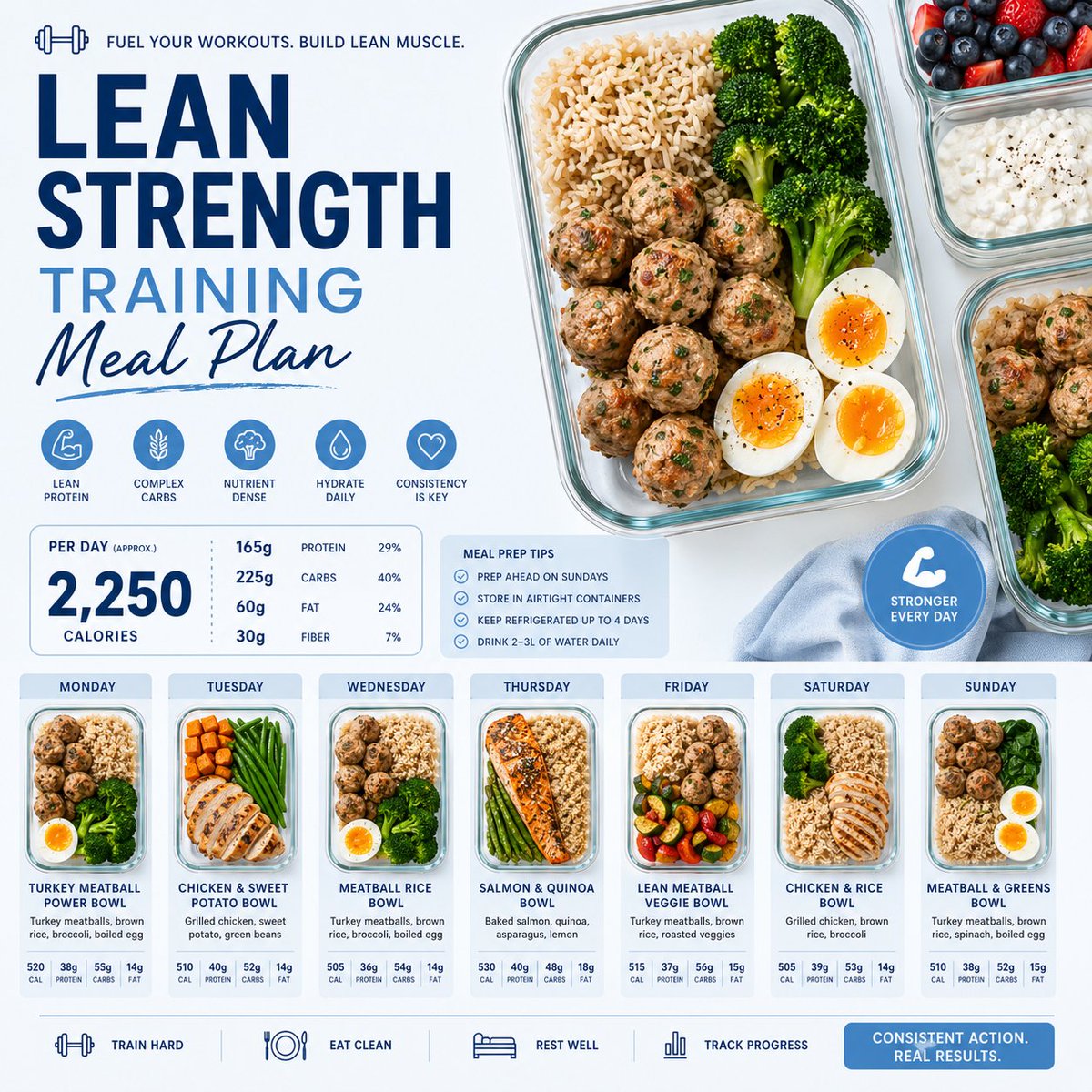 Clean & Appetizing Meal Prep Layouts sample 3